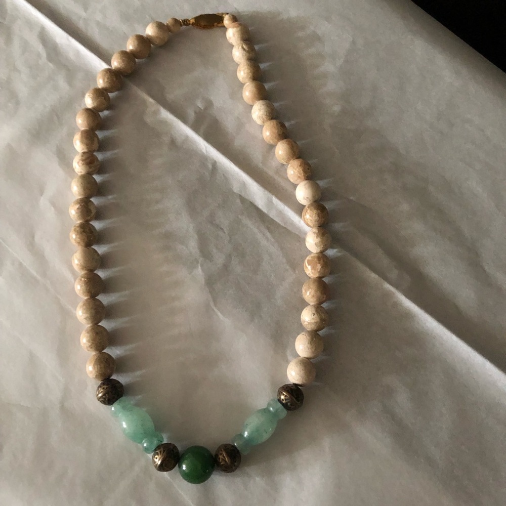 Stone Beaded Collar Necklace